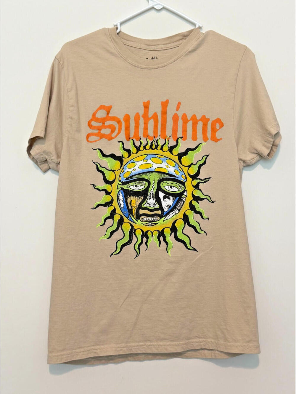 Sublime Men's Medium Yellow Sun Graphic T-Shirt 100% Cotton Short Sleeve